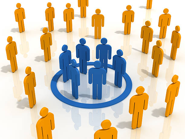 Privileged group. Isolated on white.